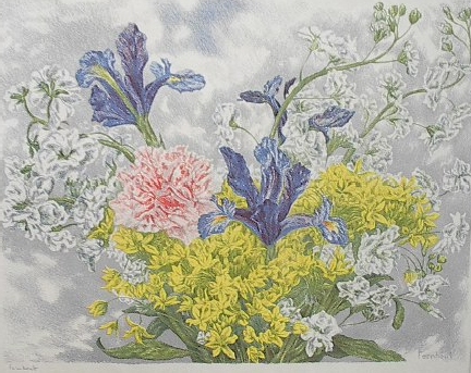 Dutch Lithograph Hand Signed Fernout by Edar Fernhout