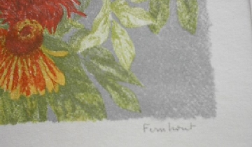 Dutch Lithograph Hand Signed Fernout No. 2 by Edar Fernhout