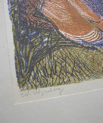 Dutch Lithograph Hand Signed Nicolas Wynberg No.2 by Nicolas Wynberg