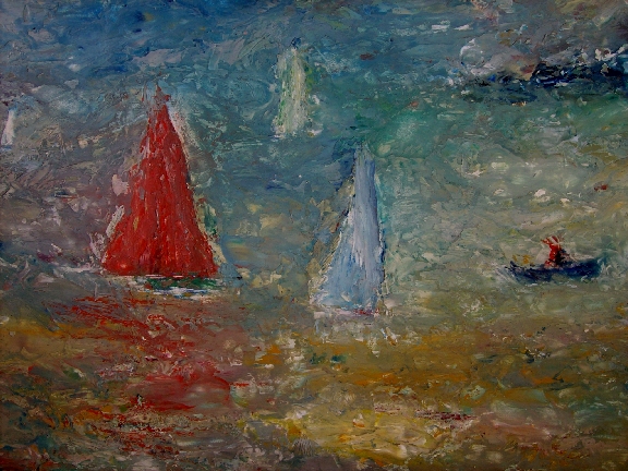 Sailboats in Rockport by Elias Newman